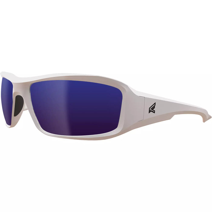 Edge Eyewear (137) TXBAP248 Edge TXBAP248 Brazeau- White Frame/ Polarized Aqua Precision Blue Mirror Lenses
