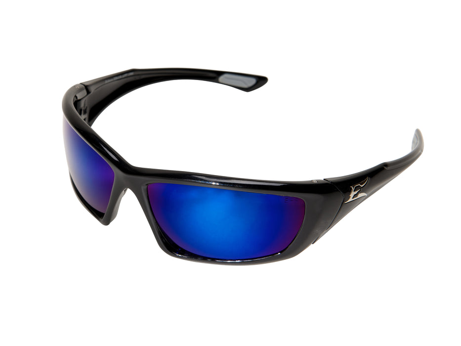 Edge Eyewear (137) TXRAP418 Robson — Black / Polarized Aqua Precision Blue Mirror Lens