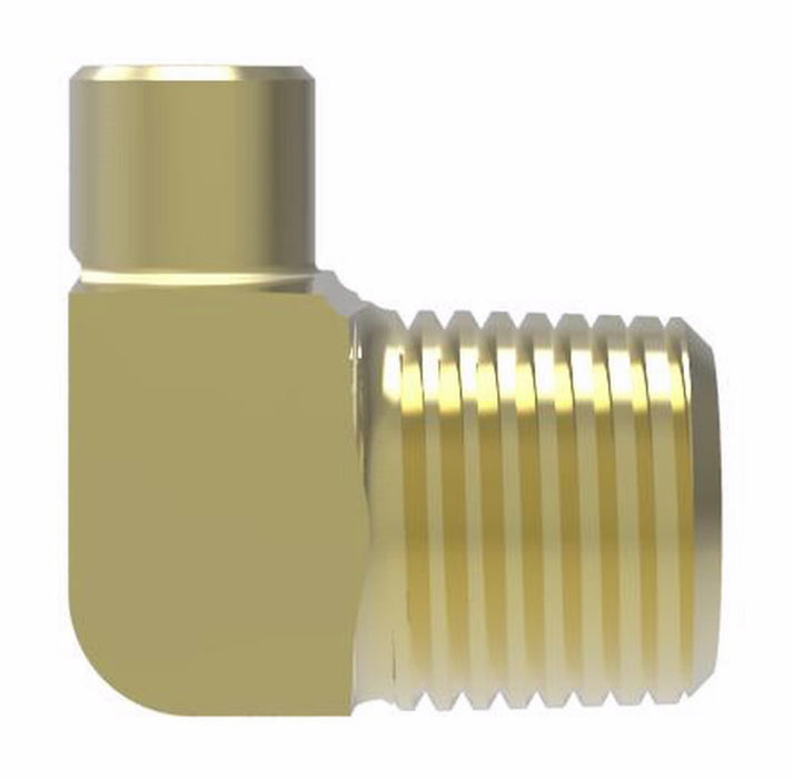 WHD 691X6X6 BRASS SELFALIGN 3/8 TUBE X3/8 MPT 90ELB