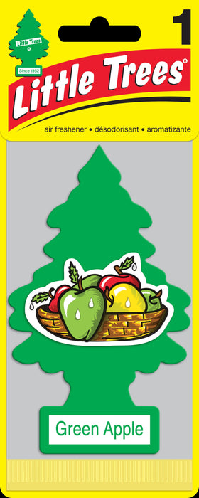 Car-Freshner (286) U1P-10316 LITTLE TREES automotive air freshener | Green Apple (1 Pack)