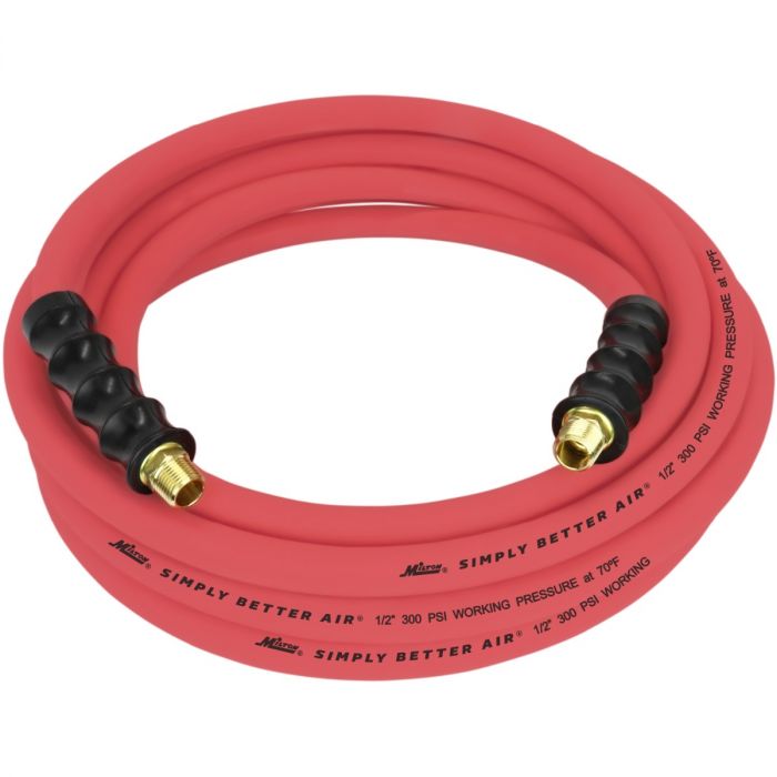 Milton ULR122538 Milton® 1/2" Ultra Lightweight Rubber Hose, 25' Air Hose w/ 3/8" NPT Male Inlet Thread Ends