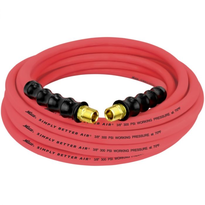 Milton ULR383538 Milton® 3/8" Ultra Lightweight Rubber Hose, 35' Air Hose w/ 3/8" NPT Male Inlet Thread Ends