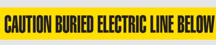 Incom Manufacturing Inc (199) UT3308 CAUTION BURIED ELECTRIC LINE BELOW Yellow/Black Underground Utility Marking Warning Roll Tape (1,000 ft) - Price per Roll