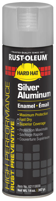 Rust-Oleum V2115838 Rust-Oleum HIGH PERFORMANCE V2100 System Enamel Spray Paint 15 oz- SILVER ALUMINUM