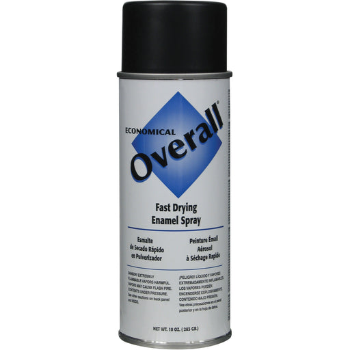 Rust-Oleum V2404830V Overall® Enamel Spray Paint, Black, Very Flat, 10 oz., Aerosol Can