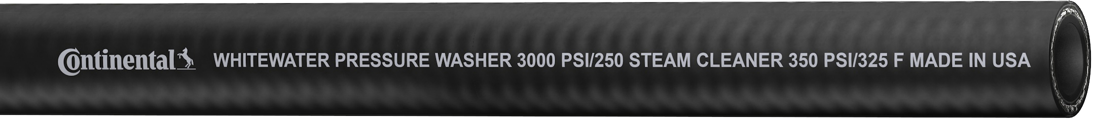 Continental (500) 20023806 WHITEWATER Pressure Washer Service Hose 3/8 in x 500 ft, 3000 PSI, Black