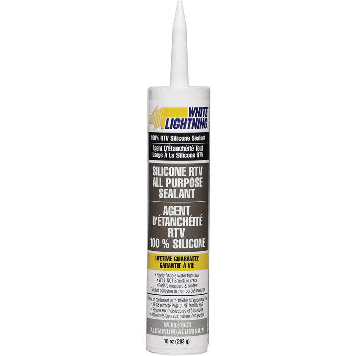Sherwin Williams (435) WL09310CN White Lightning All Purpose RTV Silicone Sealant, Aluminum, 295 mL