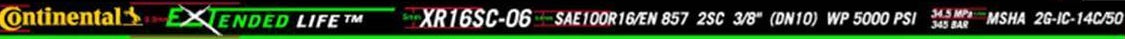 Continental Hydraulic (510) XR16SC-06X460RL XR16SC-06X460RL X-LIFE 100R16/857 2SC High Pressure Hose.