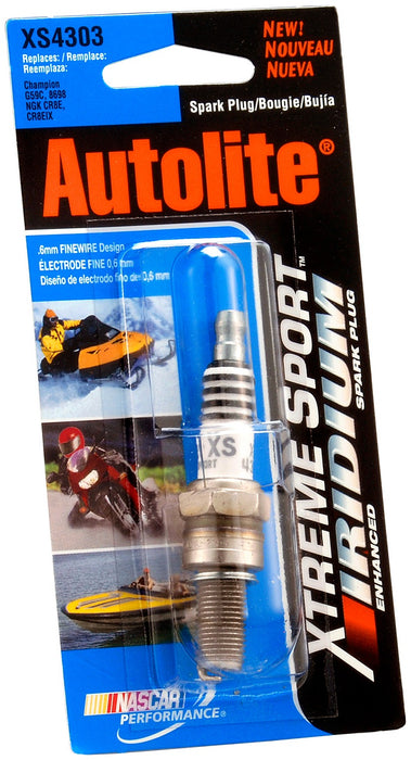 Autolite (320) XS4303DP Autolite XS4303DP Xtreme Sport Iridium Powersports Spark Plug - Display Pack