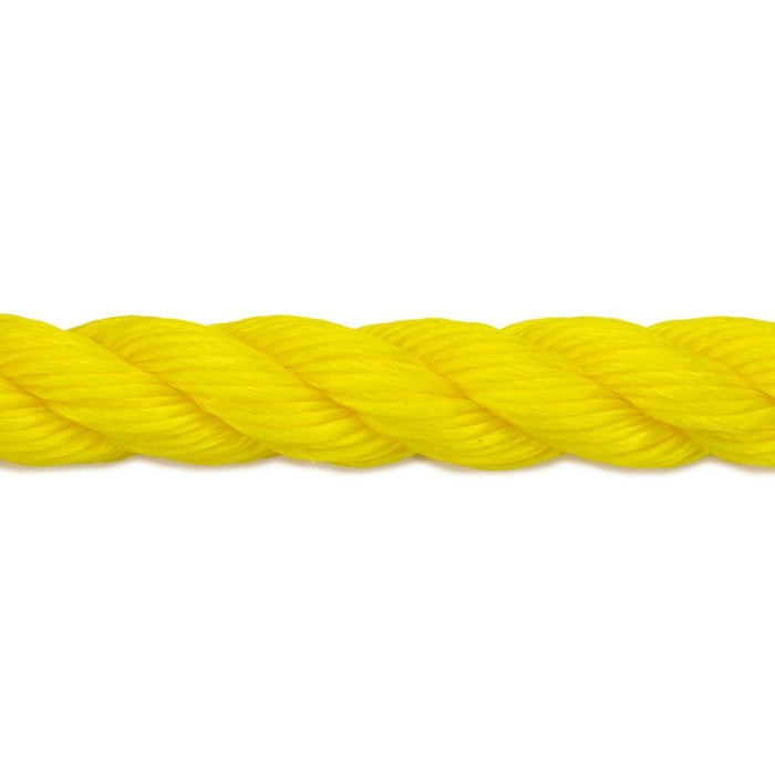 Tuff Rope YPT-19-38 3/4" x 125' Twisted Polypro Rope Yellow (19mm x 38m)