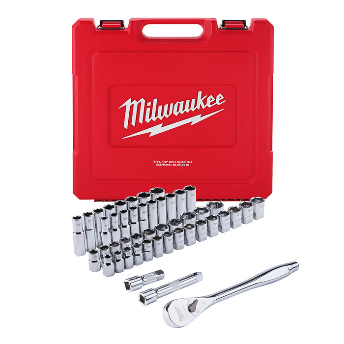 Milwaukee 48-22-9010 1/2" DRV RATCHT/SOCKT SET - SAE/MET