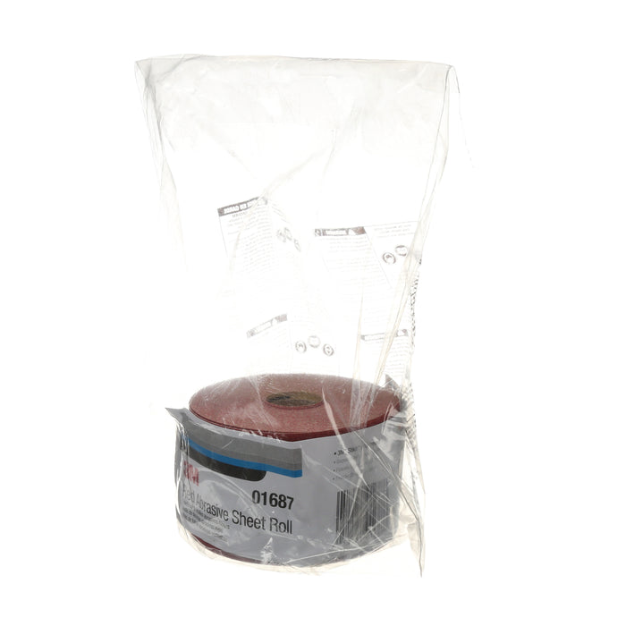 3M 01687 3M™ Red Abrasive Sheet Roll, 316U, with 3M™ Stikit™ Attachment, 01687, P120, 2 3/4 in x 25 yd (6.9 cm x 22.86 m), Colour: Red, 3M Stock No. 7000119930