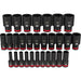 Milwaukee 49-66-7015 29PCSHOCKWAVE Impact Duty™ 1/2" Drive Metric Deep 6 Point Socket Set