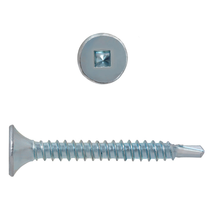 H. Paulin (680) B232-235 Paulin No.12-24 X 2" Wafer Square Head Self Drilling Screws Zinc 2500pcs