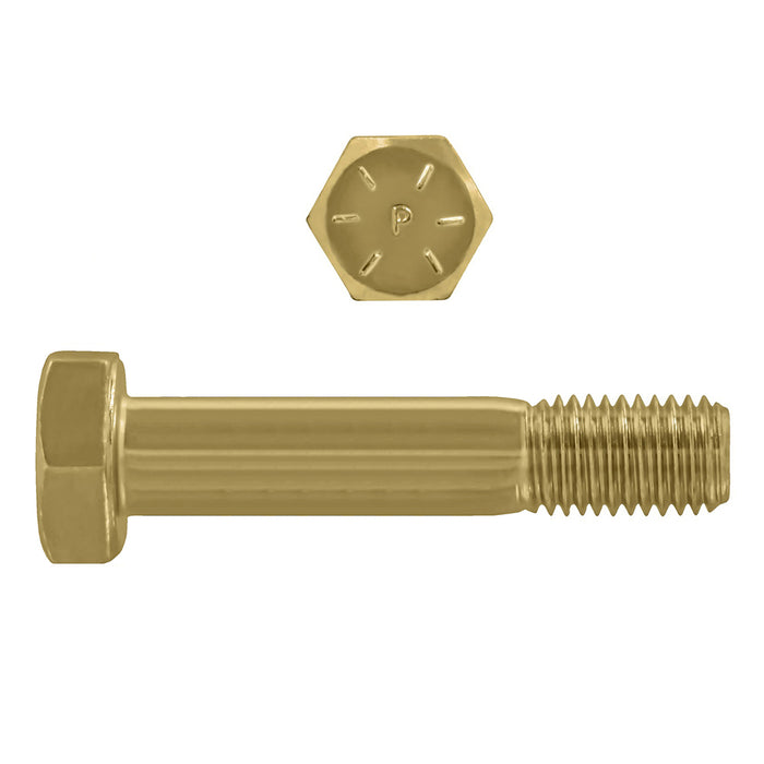 H. Paulin B079-685 Paulin 5/8"-11 x 5" Hex Head Cap Screws Grade 8 UNC Zinc-Yellow PT 75 Pcs