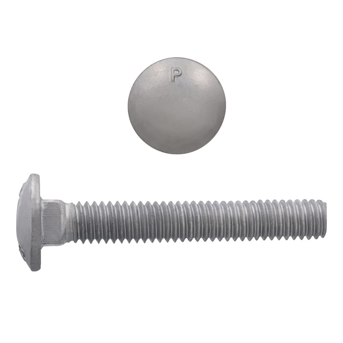 H. Paulin (680) 852-451 Paulin 5/16"-18 x 2" Carriage Bolts Galvanized Grade 2 UNC FT 100 Pcs