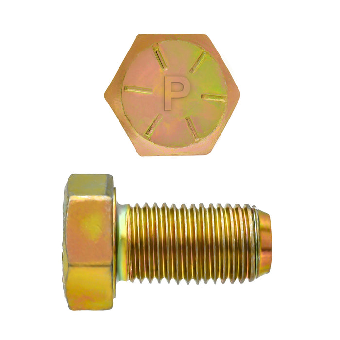 H. Paulin 080-577 Paulin 1/2"-20 x 3/4" Hex Head Cap Screws Grade 8 UNF Zinc-Yellow FT 50 Pcs