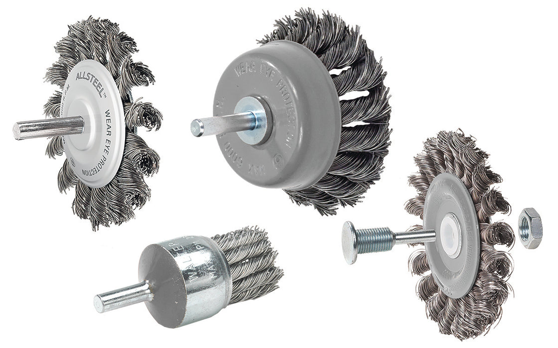 Walter (365) 09C404 ALLSTEEL 4" X 1/2" KNOT TWIST WHEEL