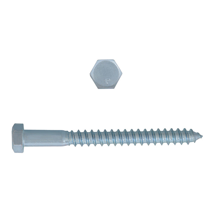 H. Paulin B135-504 Paulin 3/8" x 4" Hex Lag Bolts Steel Zinc 275 pcs