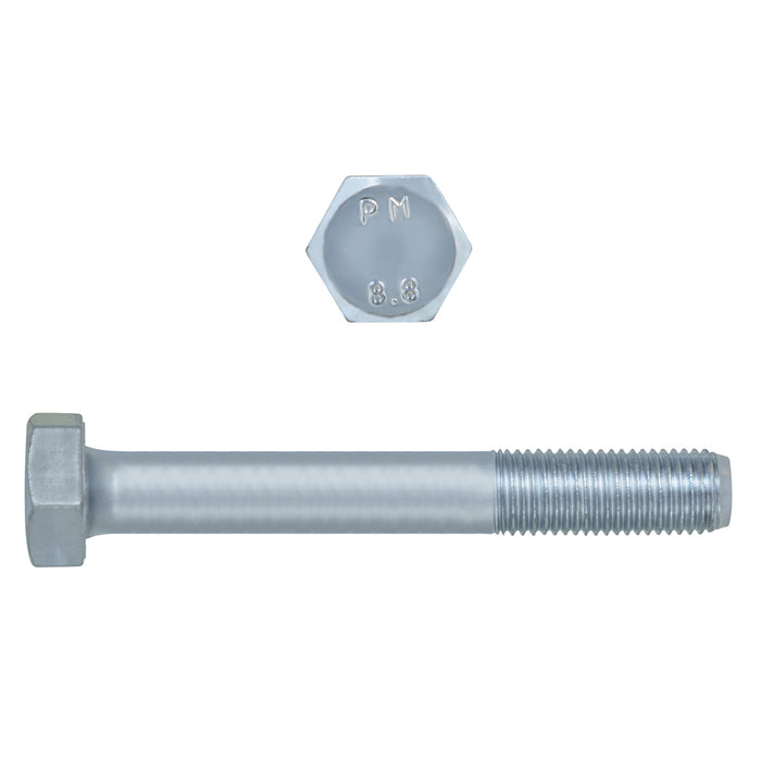 H. Paulin 609-382 Paulin M10-1.25 x 90mm Metric Hex Head Cap Screws CL 8.8 Fine Zinc DIN960 PT 25 Pcs