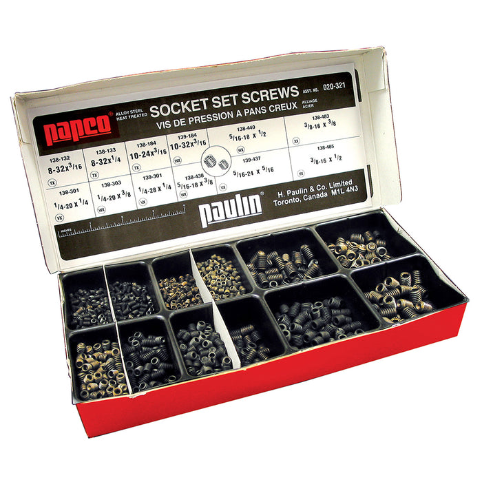 H. Paulin (680) 020-321 Paulin Utility Socket Set Screw Assortment 1Pcs