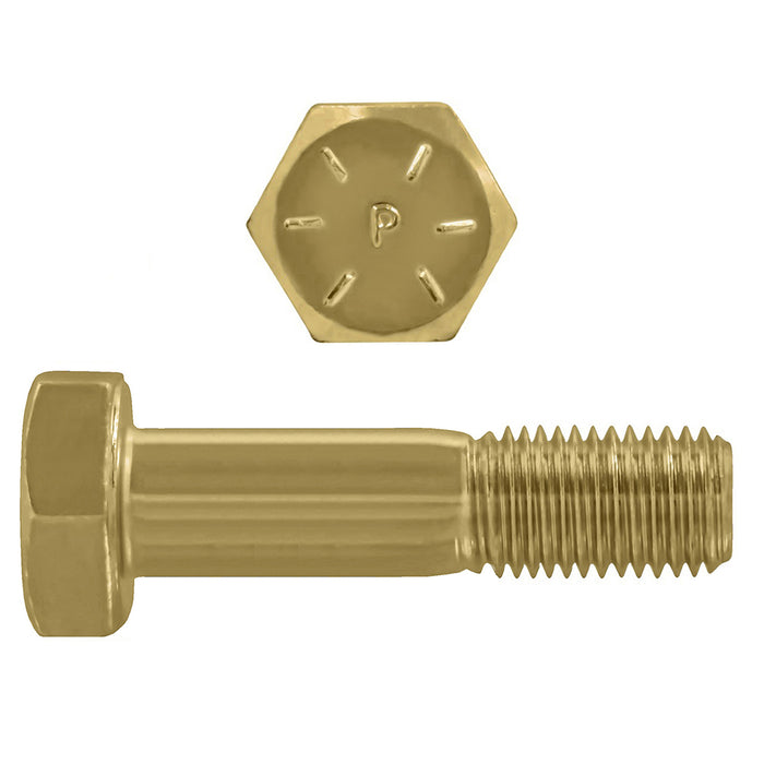 H. Paulin B079-812 Paulin 1"-8 x 4-1/2" Hex Head Cap Screws Grade 8 UNC Zinc-Yellow PT 30 Pcs