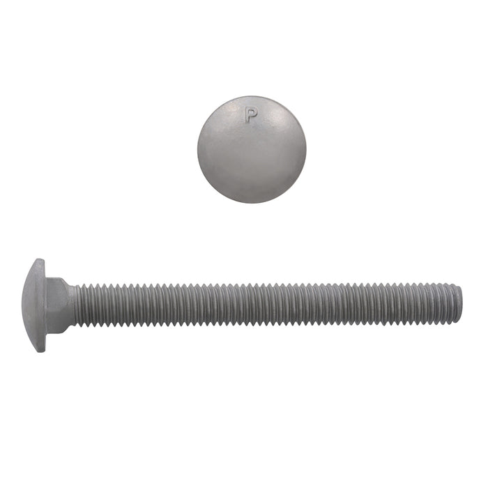 H. Paulin B852-595 Paulin 1/2"-13 x 4-1/2" Carriage Bolts Galvanized Grade 2 UNC FT 110 Pcs