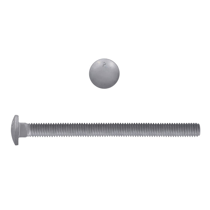 H. Paulin (680) B852-506 Paulin 3/8"-16 x 5" Carriage Bolts Galvanized Grade 2 UNC FT 175 Pcs