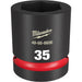 Milwaukee (366) 49-66-6600 SHOCKWAVE Impact Duty™ 1"Drive 35MM Standard 6 Point Socket