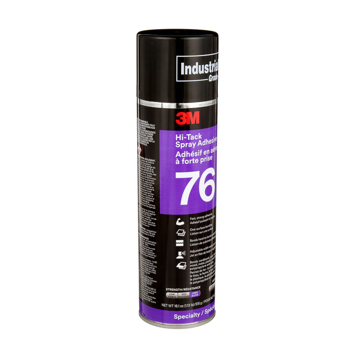 3M (815) 76-24OZ-IND 3M™ Hi-Tack Spray Adhesive, 76, clear, 24 oz. (709.8 ml), Colour: Transparent, 3M Stock No. 7000046589