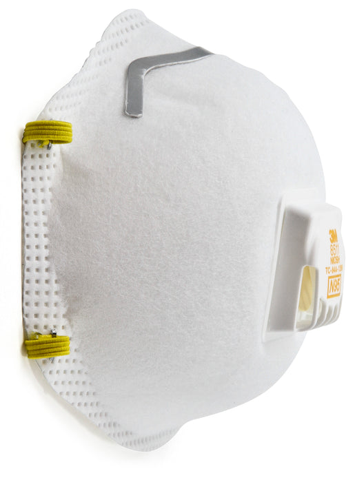 3M 8511 3M™ Particulate Respirator with exhalation valve, N95, Colour: White, Box of 10, 3M Stock No. 7000002056