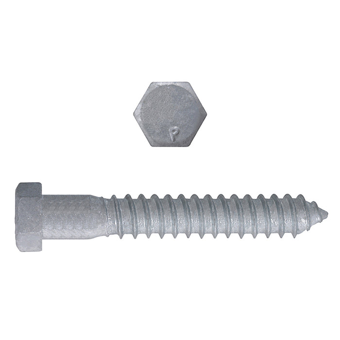 H. Paulin (680) 854-498 Paulin 3/8" x 2-1/2" Hex Lag Bolts Steel Galvanized 100 pcs