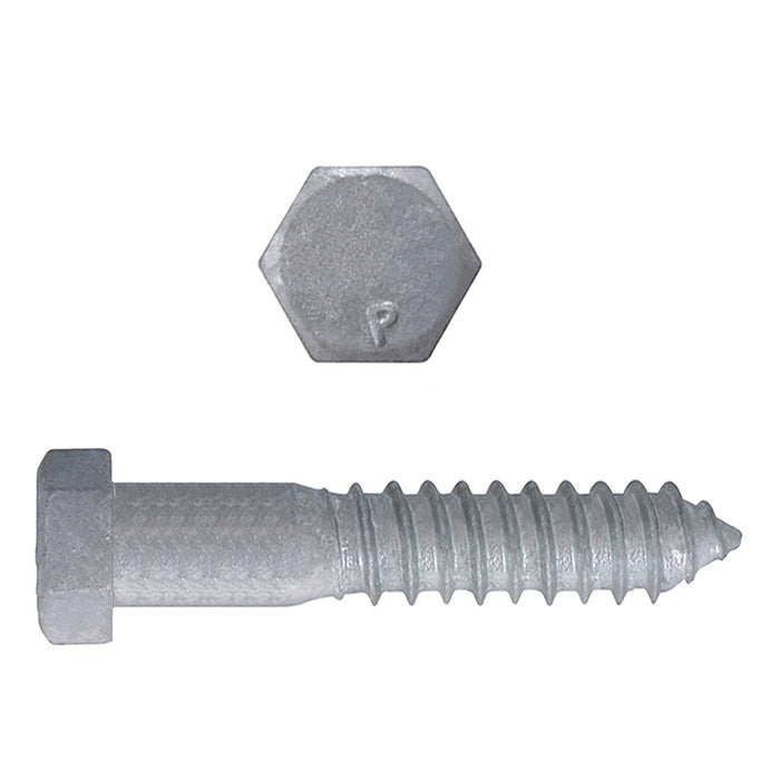 H. Paulin 854-590 Paulin 1/2" x 3" Hex Lag Bolts Steel Galvanized 50 pcs