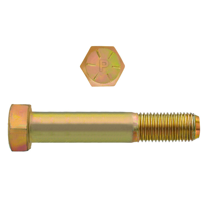 H. Paulin 080-684 Paulin 5/8"-18 x 4-1/2" Hex Head Cap Screws Grade 8 UNF Zinc-Yellow PT 25 Pcs