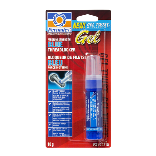 Permatex 24215 PERMATEX BLUE GEL TWIST THREADLOCKER 10G CARDED TUBE