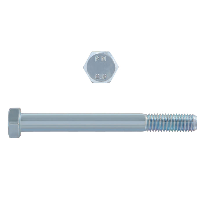 H. Paulin 608-426 Paulin M12-1.75 x 100mm Metric Hex Head Cap Screws CL 8.8 Coarse Zinc DIN931 PT 50 Pcs