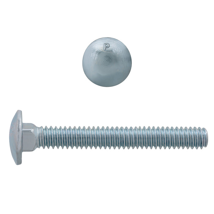 H. Paulin B129-316 Paulin 1/4"-20 x 2" Carriage Bolts Zinc Grade 2 UNC FT 900 Pcs