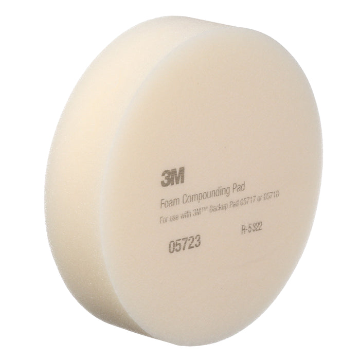 3M 05723 3M™ Foam Compounding Pad, 05723, 8 in (203.2 mm), Colour: White, 3M Stock No. 7000000485