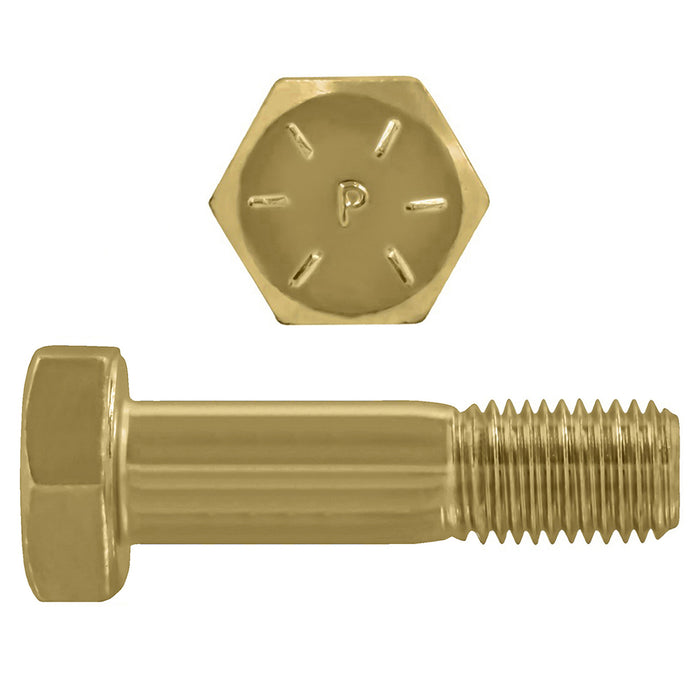 H. Paulin (680) 079-771 Paulin 7/8"-9 x 4-1/2" Hex Head Cap Screws Grade 8 UNC Zinc-Yellow PT 20 Pcs