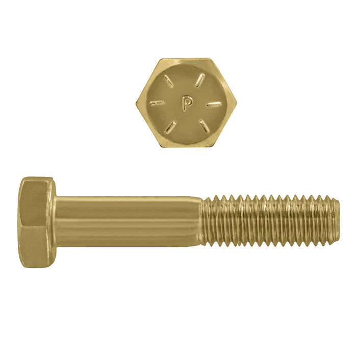 H. Paulin (680) 079-321 Paulin 1/4"-20 x 3-1/4" Hex Head Cap Screws Grade 8 UNC Zinc-Yellow PT 100 Pcs