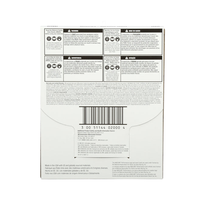 3M 02000 3M™ Wetordry™ Tri-M-ite™ Sheet, 413Q, 02000, 600, A-weight ,9 in x 11 in (22.86 cm x 27.94), Colour: Black, 3M Stock No. 7000148223