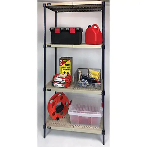 Wire Shelving Unit with Plastic Shelves - RPWR72-2430E