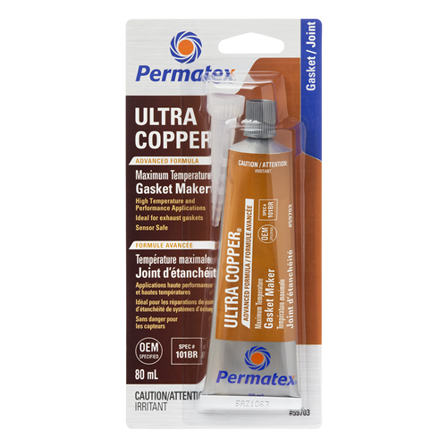 Permatex 59703 PERMATEX ULTRA COPPER GASKET MAKER 101BR 80ML CARDED TUBE.