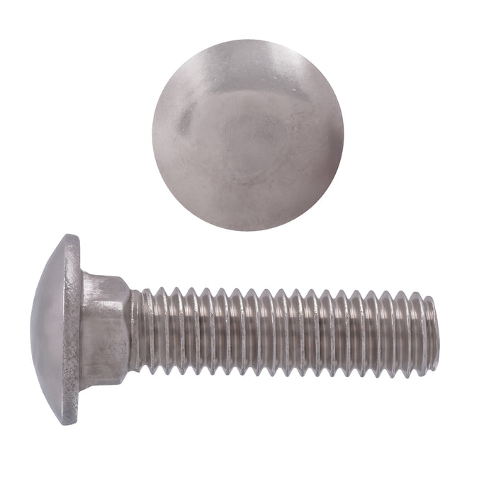 H. Paulin 5002-493 Paulin 3/8"-16 x 1-1/2" Carriage Bolts 18.8 Stainless Steel UNC FT 50 Pcs