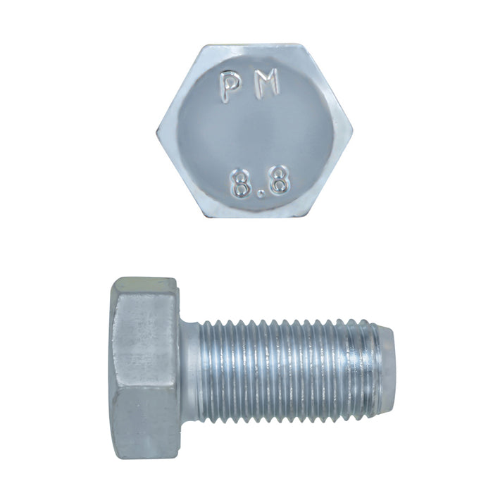 H. Paulin 024-130 Paulin M10-1.25 x 20mm Metric Hex Head Cap Screws CL 8.8 Fine Zinc DIN961 FT 4 Pcs