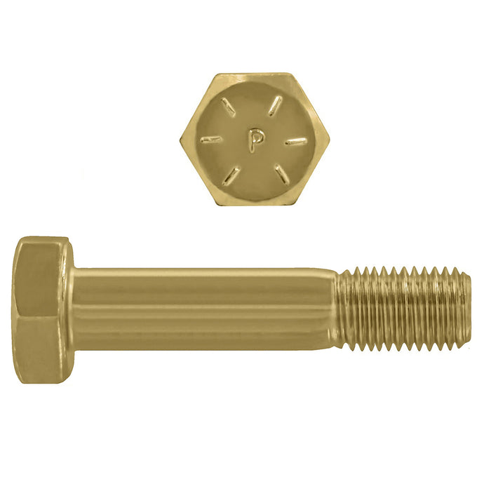 H. Paulin 079-816 Paulin 1"-8 x 6" Hex Head Cap Screws Grade 8 UNC Zinc-Yellow PT 10 Pcs