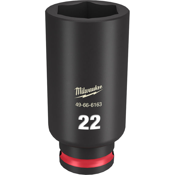 Milwaukee 49-66-6163 SHOCKWAVE Impact Duty™ 3/8"Drive 22MM Deep 6 Point Socket