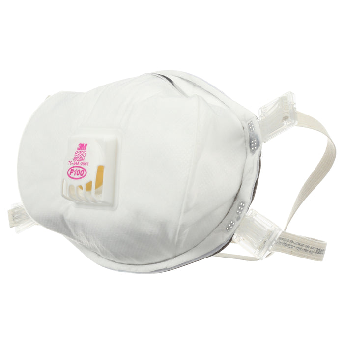 3M 8293 3M™ Particulate Respirator, 8293, P100, 1 per bag, Colour: White, 3M Stock No. 7000002055
