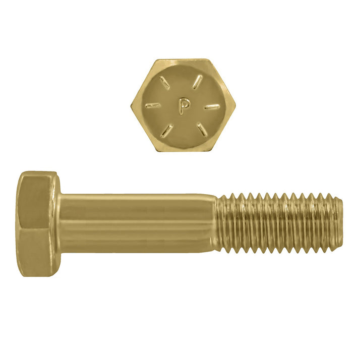 H. Paulin B079-545 Paulin 7/16"-14 x 3" Hex Head Cap Screws Grade 8 UNC Zinc-Yellow PT 275 Pcs