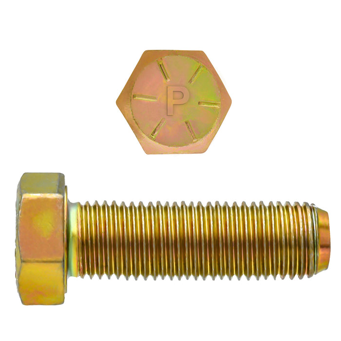 H. Paulin B080-719 Paulin 3/4"-16 x 2-1/2" Hex Head Cap Screws Grade 8 UNF Zinc-Yellow FT 90 Pcs